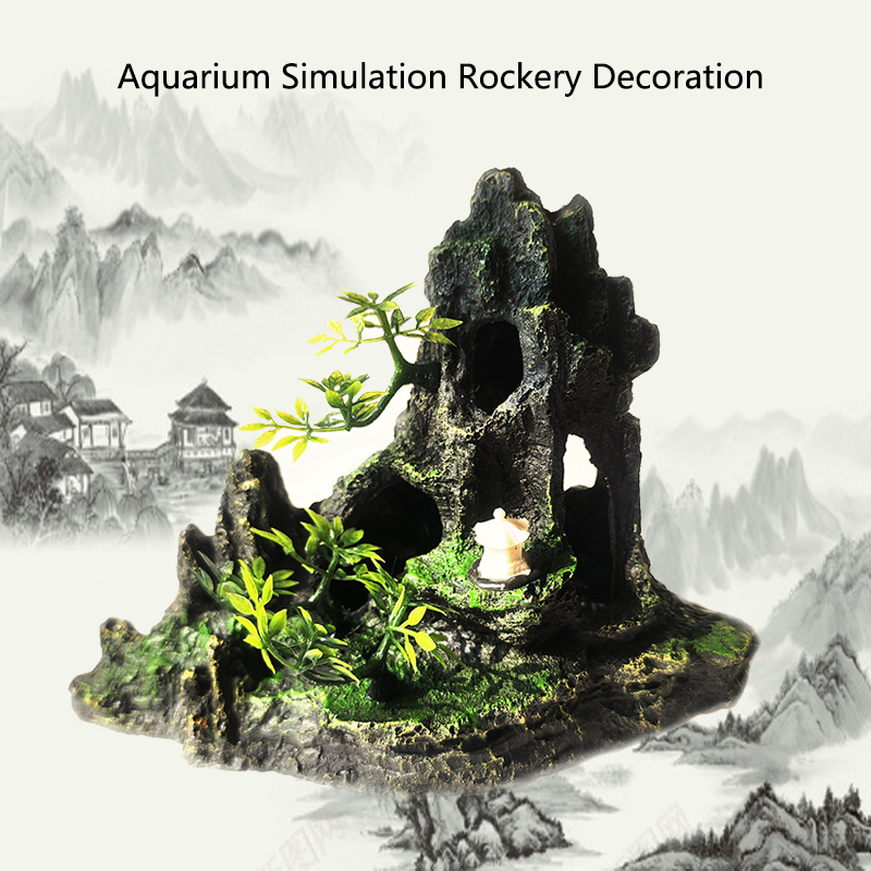 Aquarium Plant Substrate - Resina acquario Rockery decorazione di montagna