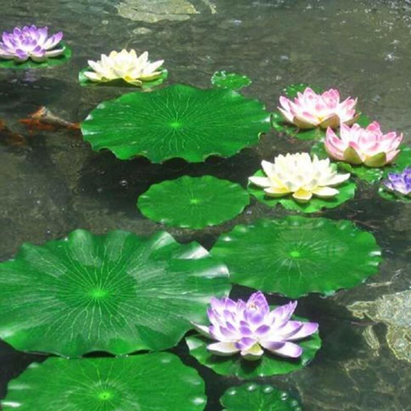 Aquarium Moss - Foglie di Loto Artificiali Senza Fiori