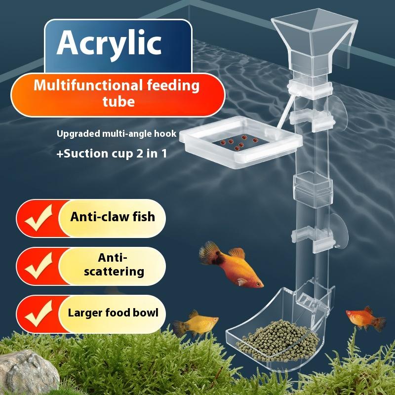 Aquarium Fertilizer - 【S】Alimentatore Trasparente per Pesci, Gamberetti e