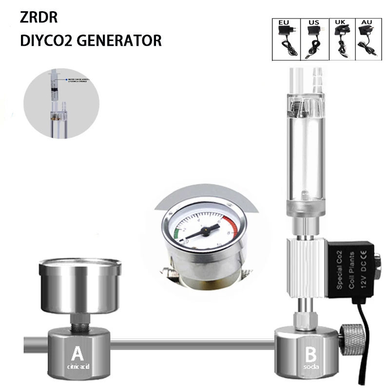 Aquarium Liquid Carbon - Kit Generatore di CO2 Fai-da-Te per
