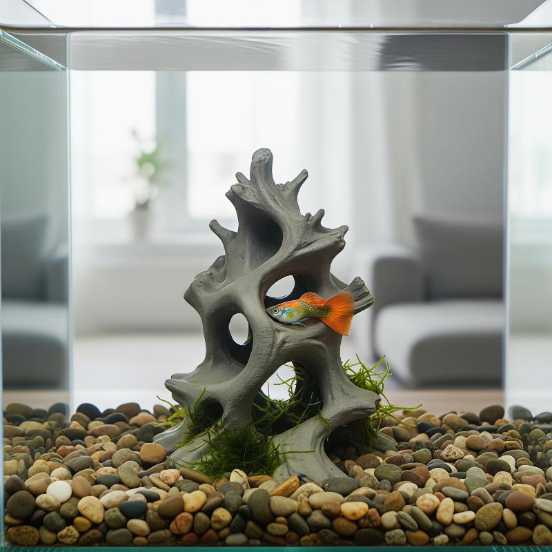 Aquarium Plant Substrate - Ornamento a forma di grotta per